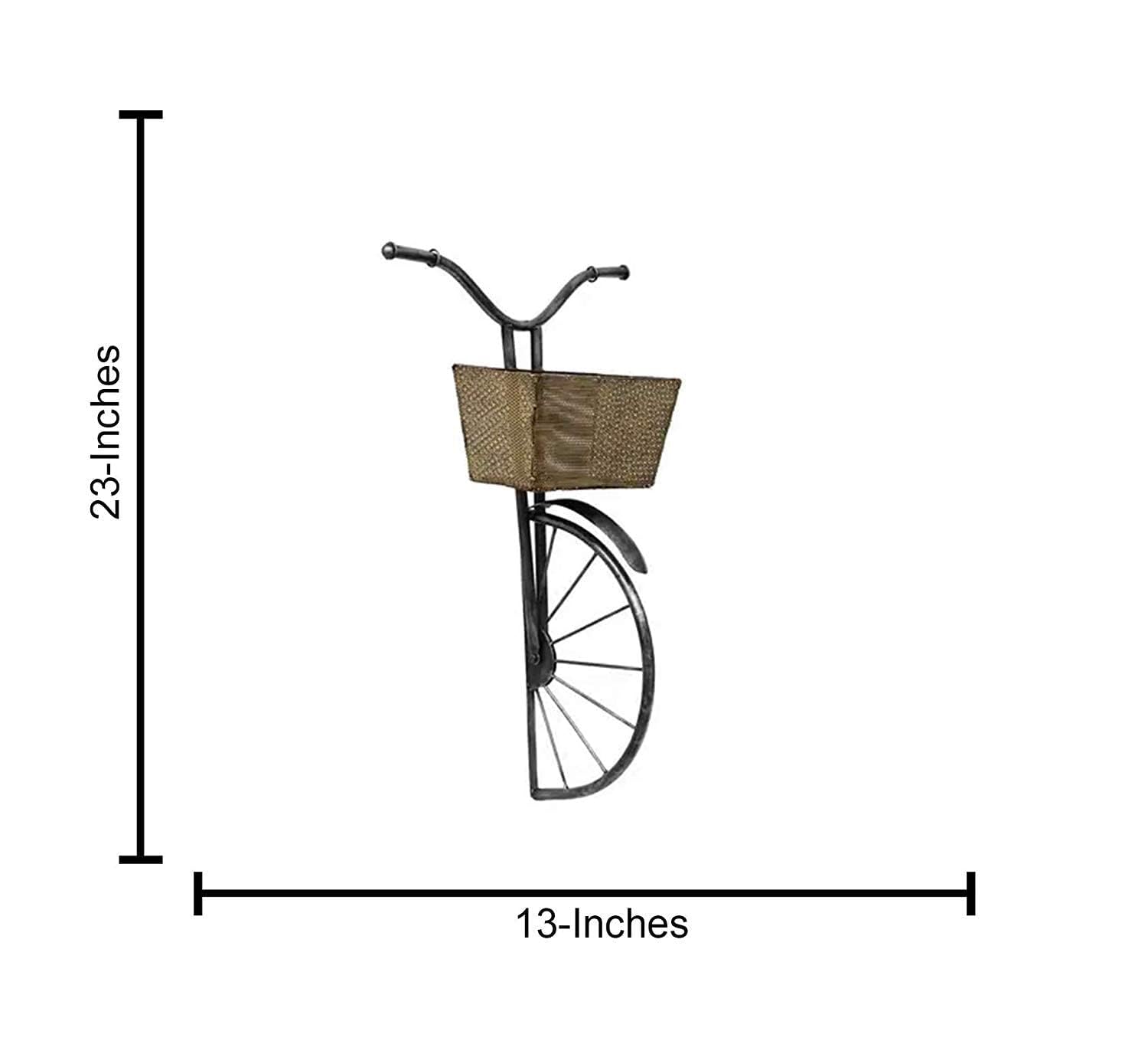 Ghar Decor India Personalized Wrought Iron Cycle Wall Hanging For Books And Decoratives Revitalize Your Living Space With Creati